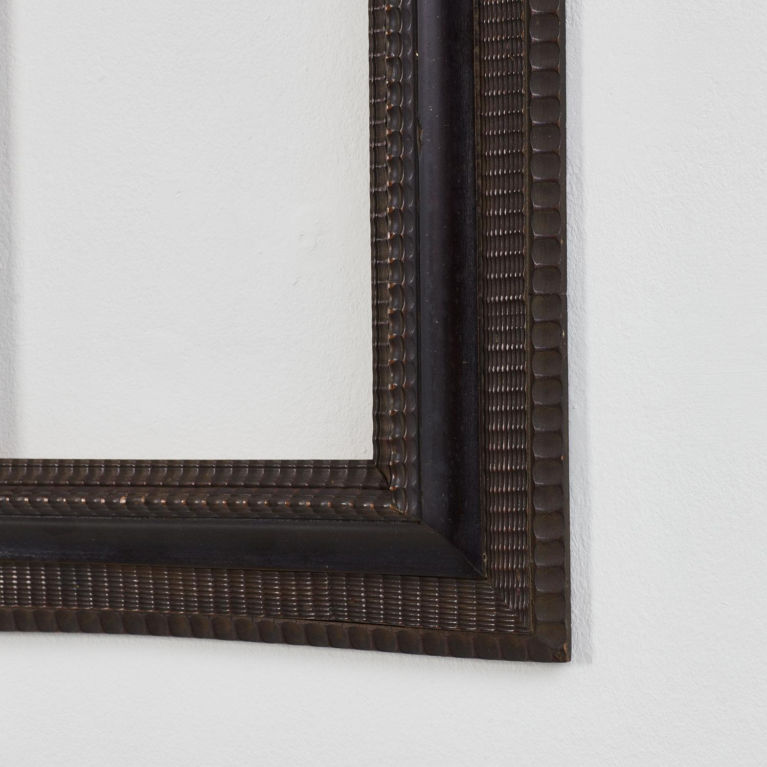 Ebonized Small antique ripple frame - Italy, 19th C