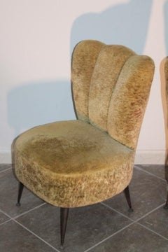 Pair of Small Armchairs 1950s in the Style of Zanuso