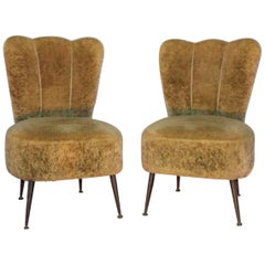 Pair of Small Armchairs 1950s in the Style of Zanuso
