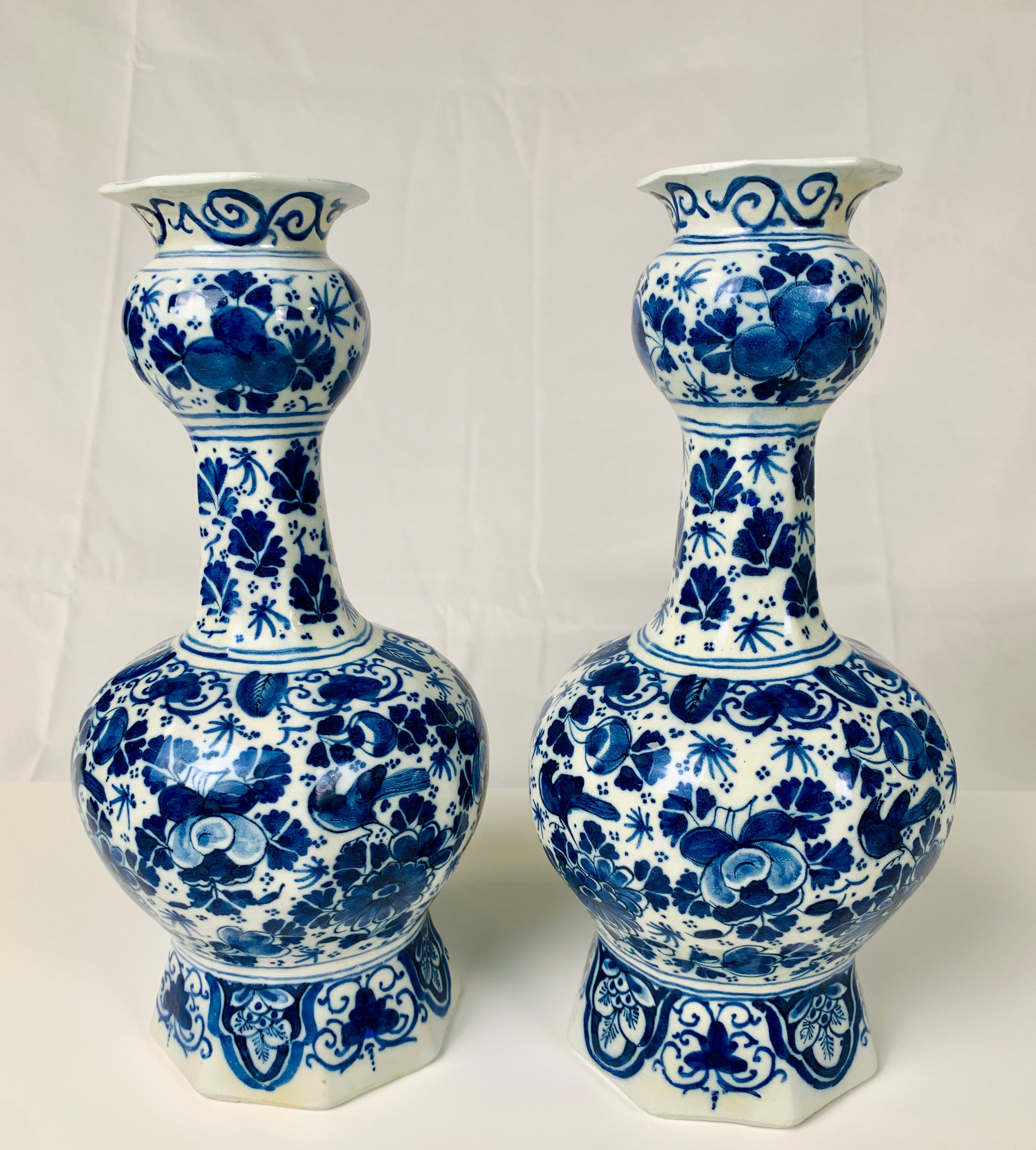 small blue vases