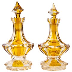 Pair of Small Bohemian Decanters