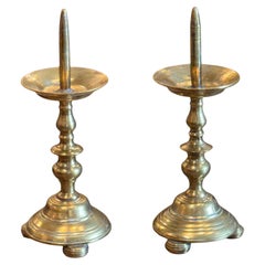 Pair of Small Brass Altar Sticks