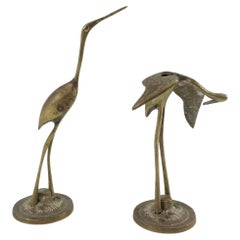 Pair of Small Brass Birds