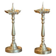 Pair of Small Brass Prickets