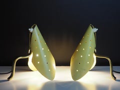 Pair of Small Yellow Table Lamps Attr. to Stilnovo, circa 1950s