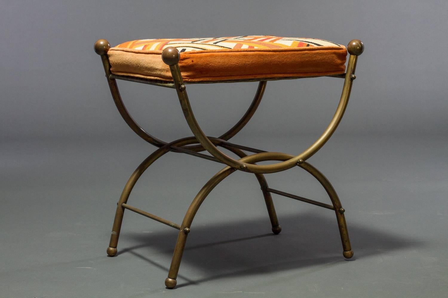 American Pair of Small Bronze Stools