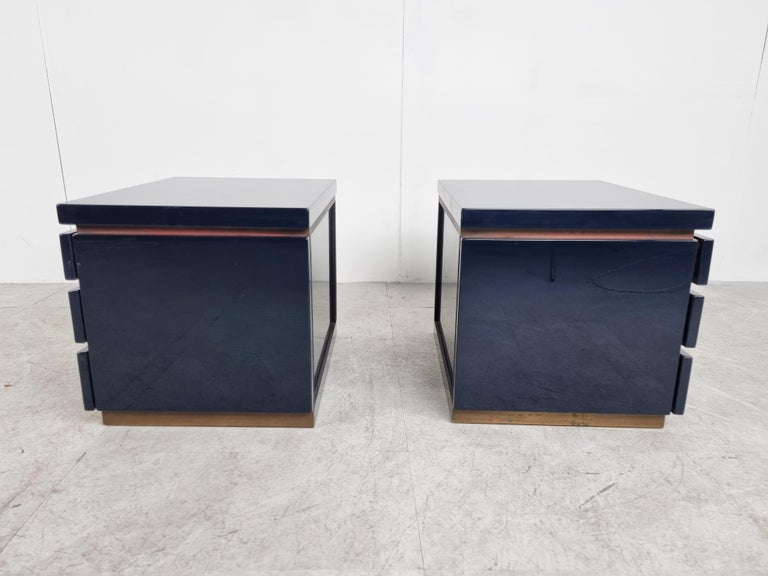 Late 20th Century Pair of Small Chest of Drawers by Jean Claude Mahey, 1970s