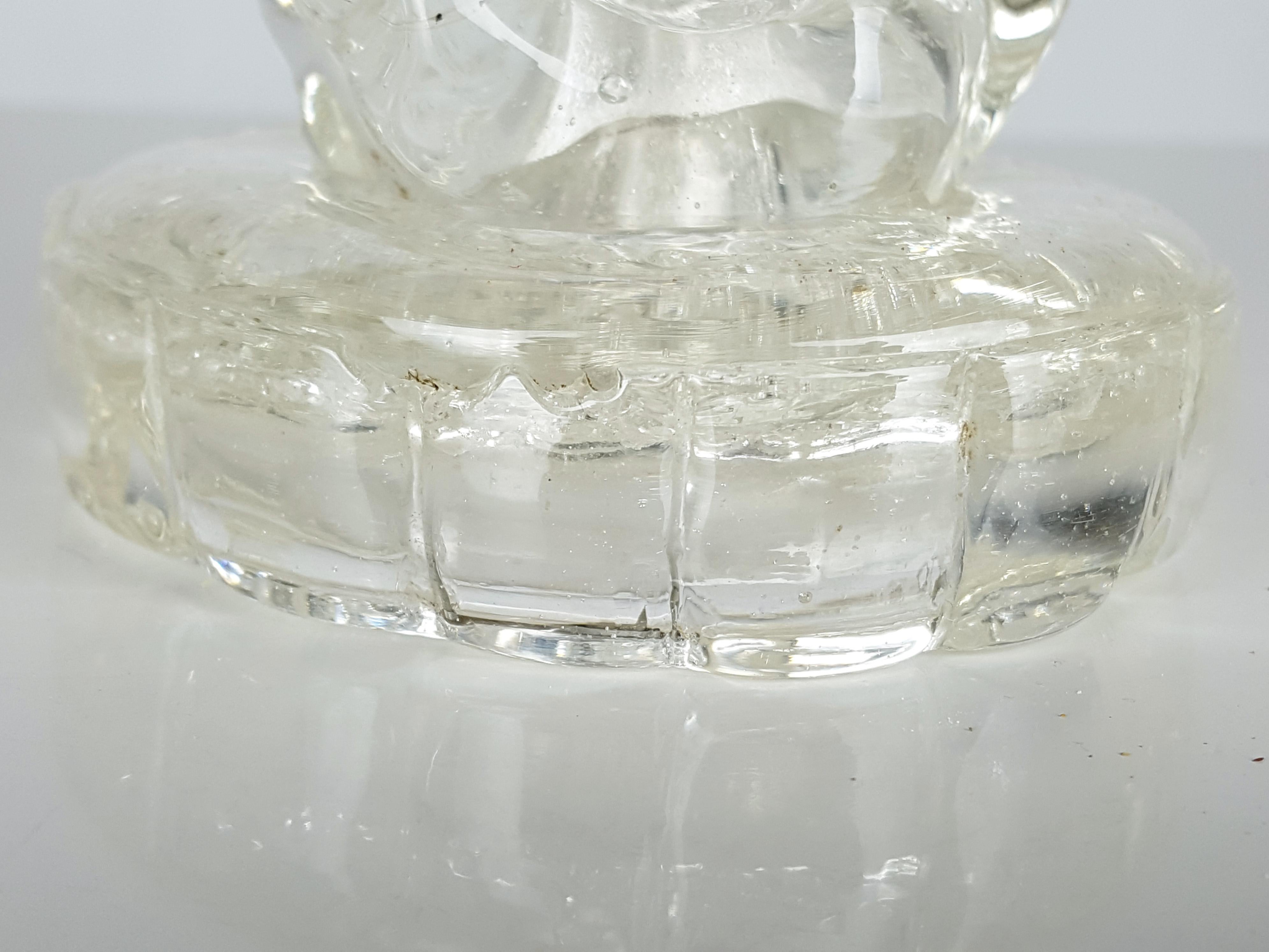 Paire de petits abat jour en verre de Murano transparent des années 1930 attribuée à Barovier e Toso en vente 2