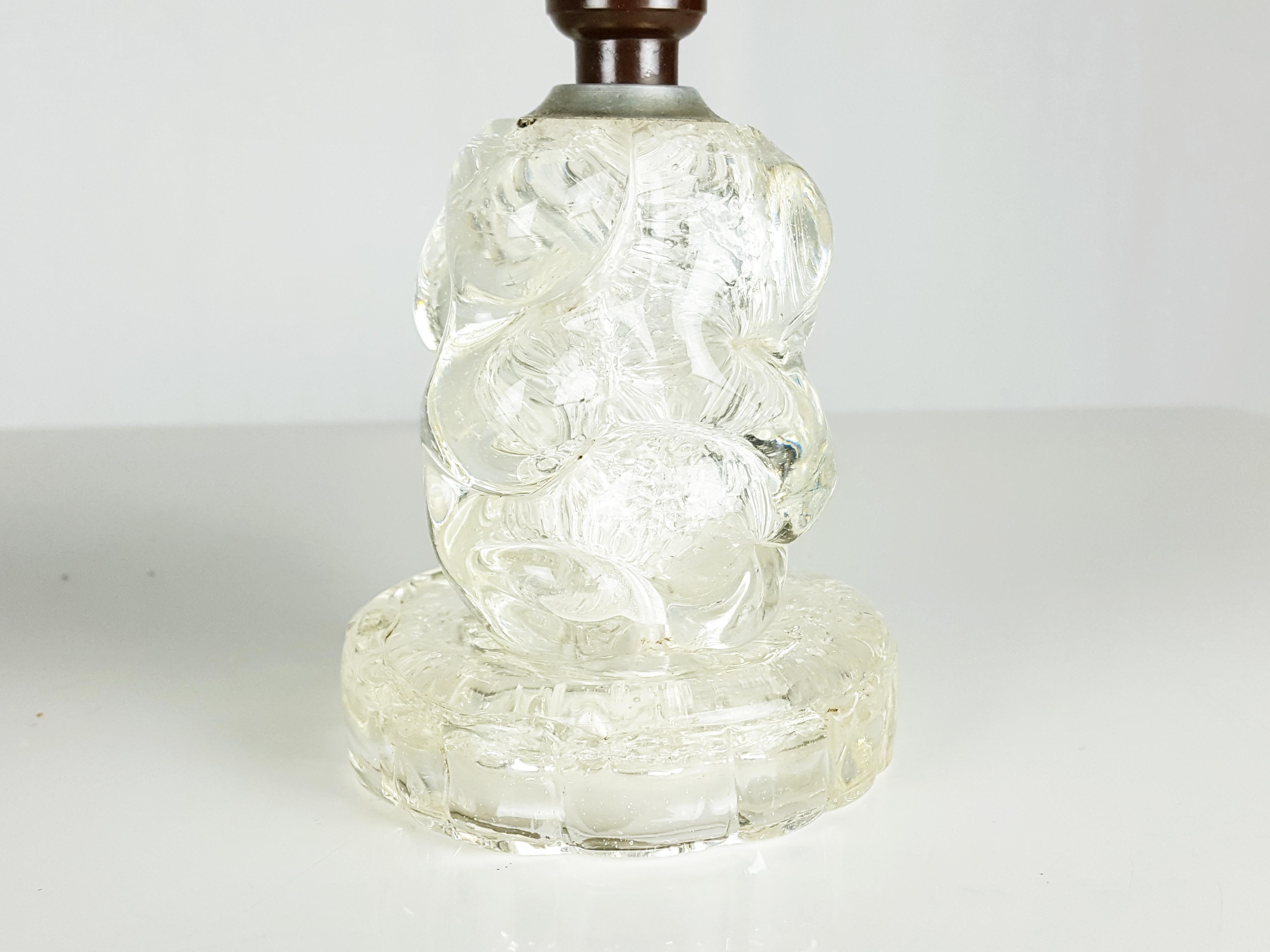 Paire de petits abat jour en verre de Murano transparent des années 1930 attribuée à Barovier e Toso en vente 1