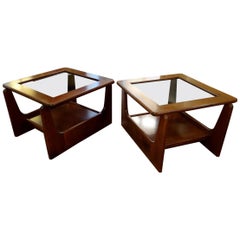 Pair of Small Coffee Tables or Scandinavian Style Sofa Ends, 1970s