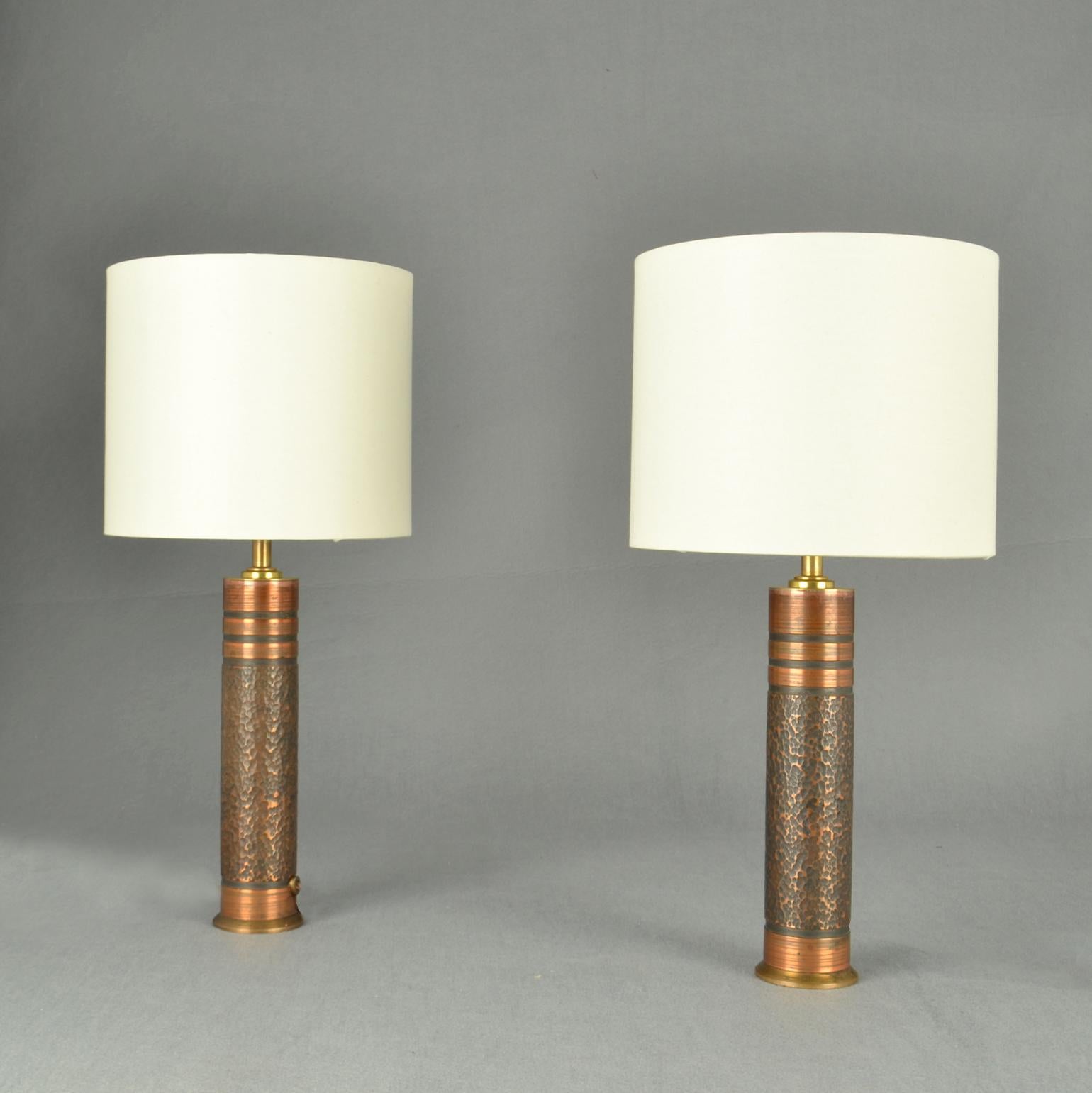 small copper lamp