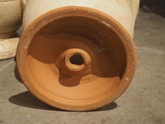 Pair of Small, Cream Colored Terra Cotta Pots from Anduze, France