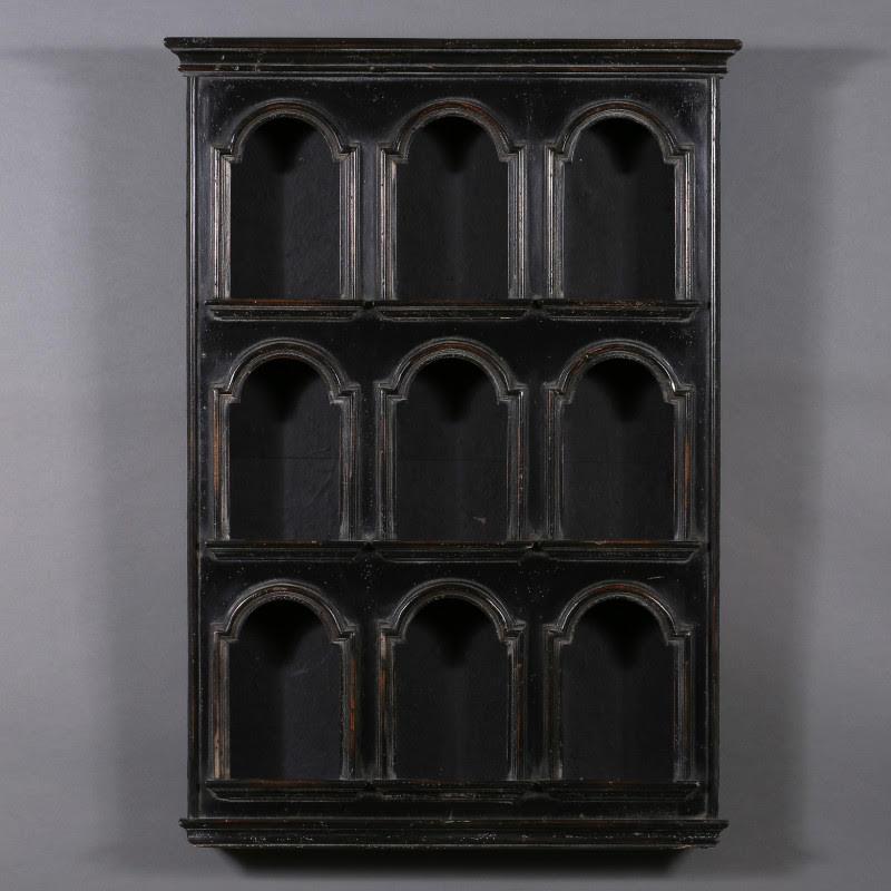 Painted Pair of Small Curiosity Wall Units or Small Bookcases, 20th Century. For Sale