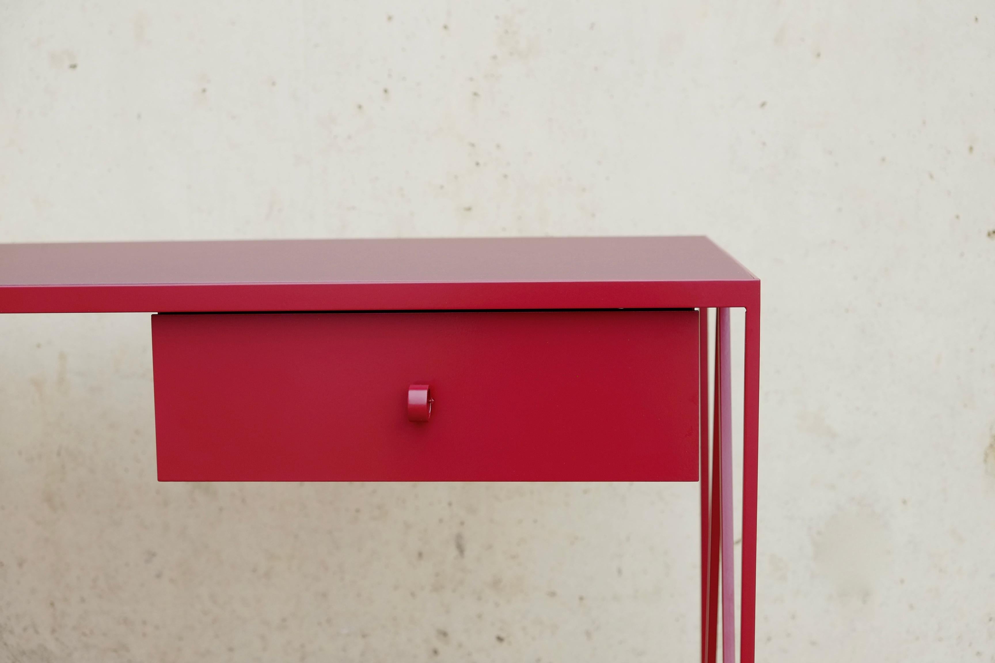 Pair of Small Customizable Study Desks / Console Table with Drawer For Sale 6