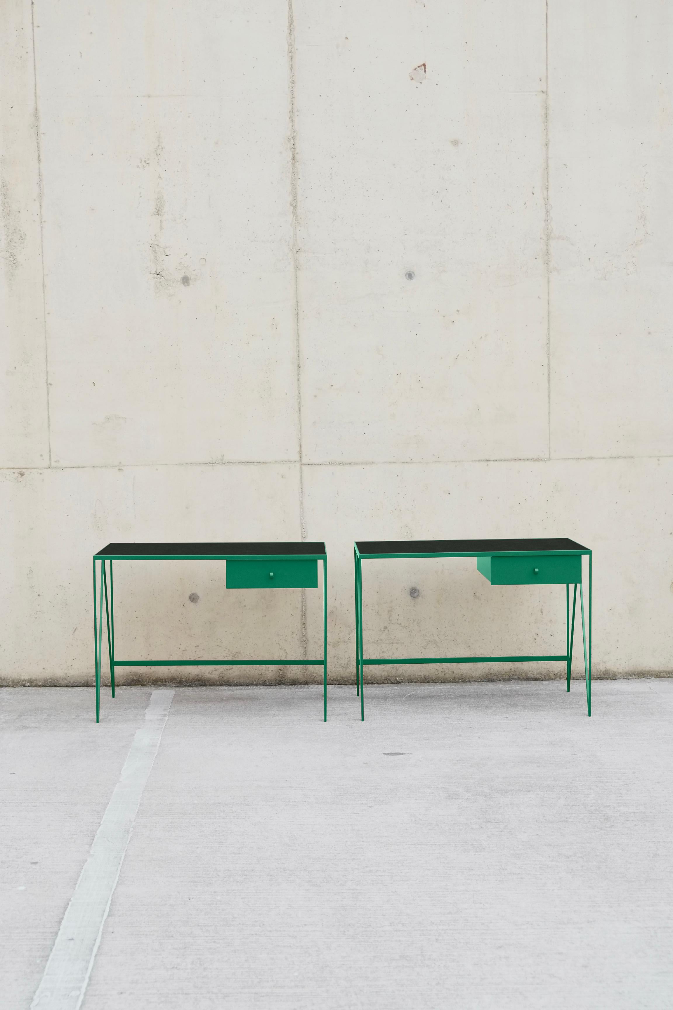Pair of Small Customizable Study Desks / Console Table with Drawer in vendita 8