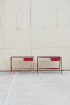 Pair of Small Customizable Study Desks / Console Table with Drawer