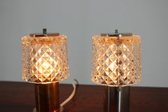 Paar kleine Design-Tischlampen von Kamenický Šenov:: 1970er Jahre