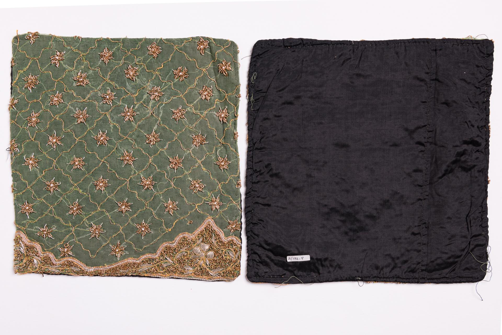 Pair of Small Embroidered Pillows For Sale 2