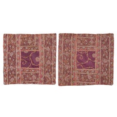 Pair of Small Embroidered Pillows