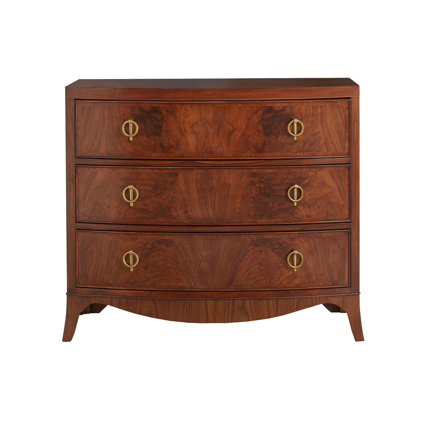 Georgian Pair of Small English Walnut Chest of Drawers For Sale