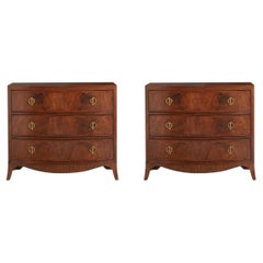 Pair of Small English Walnut Chest of Drawers