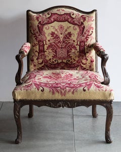Pair of Small French Early 18th Century Louis XV Open Armchairs