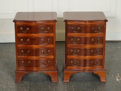 PAIR OF SMALL GEORGIAN STYLE BED SiDE NIGHTSTANDS CHEST OF DRAWERS