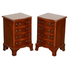 PAIR OF SMALL GEORGIAN STYLE BED SiDE NIGHTSTANDS CHEST OF DRAWERS