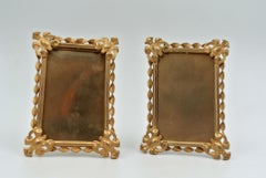 Pair of Small Gilded Brass Photo Frames