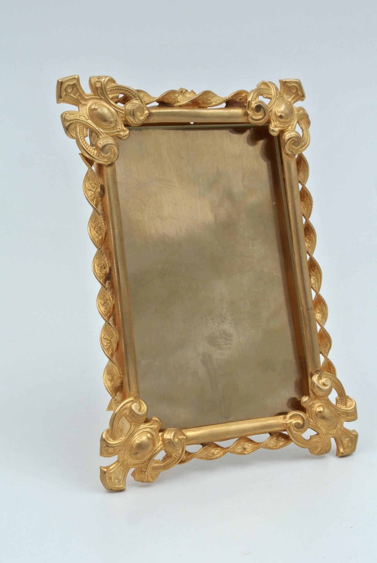 Pair of Small Gilded Brass Photo Frames 2