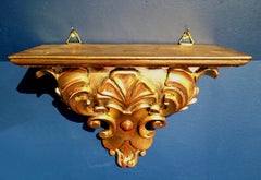 Pair of Small Giltwood Shelves