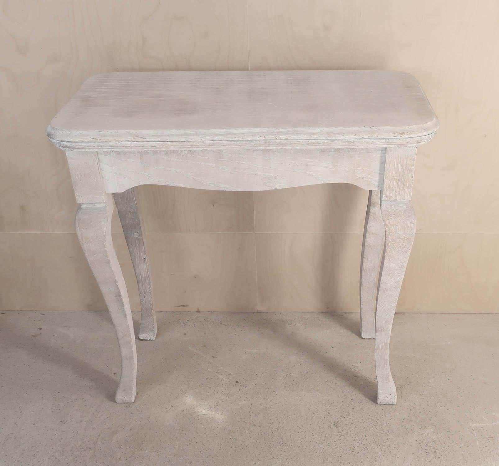 Pair of Small Gustavian Style Antique Limed Oak Console or Bedside Tables 4