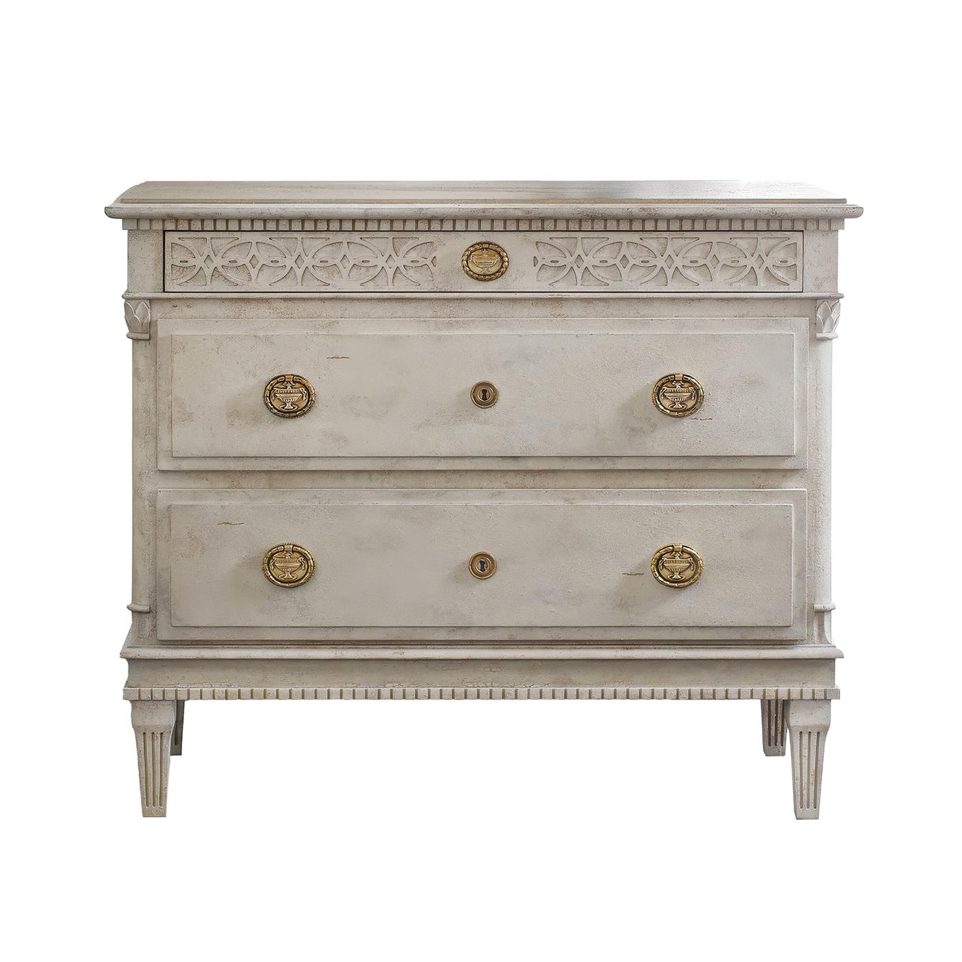 Vietnamese Pair of Small Gustavian Style Bedside Chests For Sale
