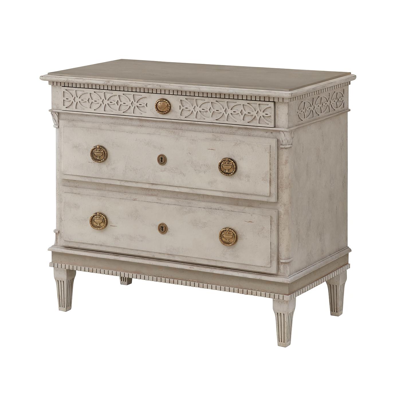 Pair of Small Gustavian Style Bedside Chests In New Condition For Sale In Westwood, NJ