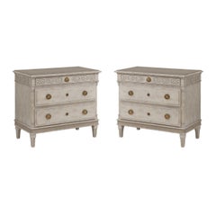Pair of Small Gustavian Style Bedside Chests