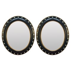 Pair Of Small Irish Sudded Mirrors