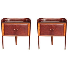 Pair of Small Italian Bedside Cabinets