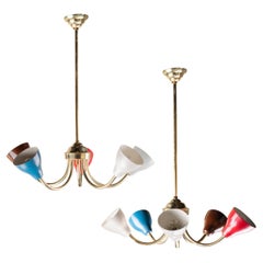 Pair of small italian chandeliers 1960