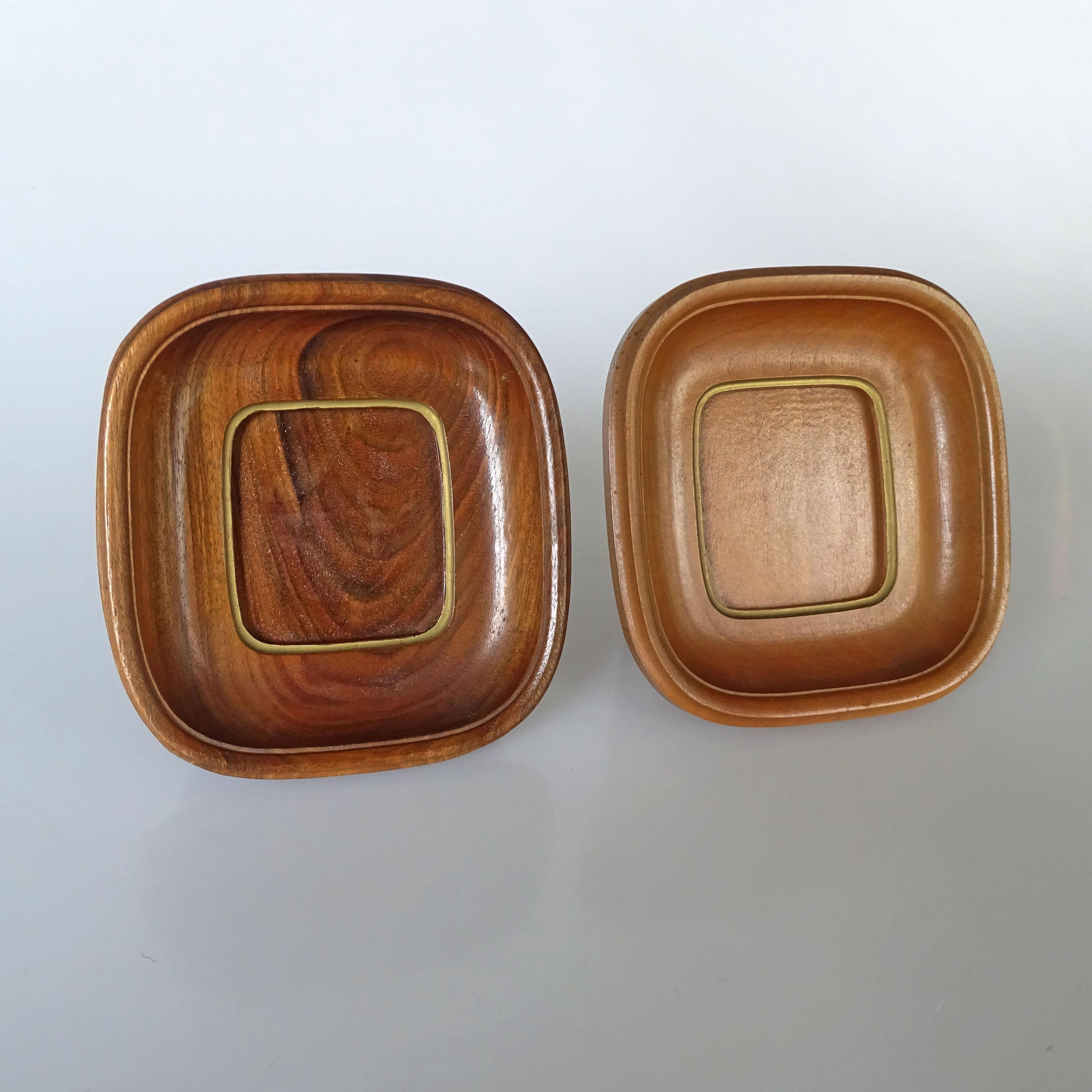 Mid-Century Modern Pair of small Italian wood table frames, 1940s For Sale