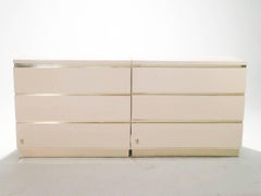 Pair of Small Lacquer Chest of Drawers by JC Mahey, 1970s
