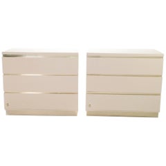 Pair of Small Lacquer Chest of Drawers by J.C. Mahey, 1970s