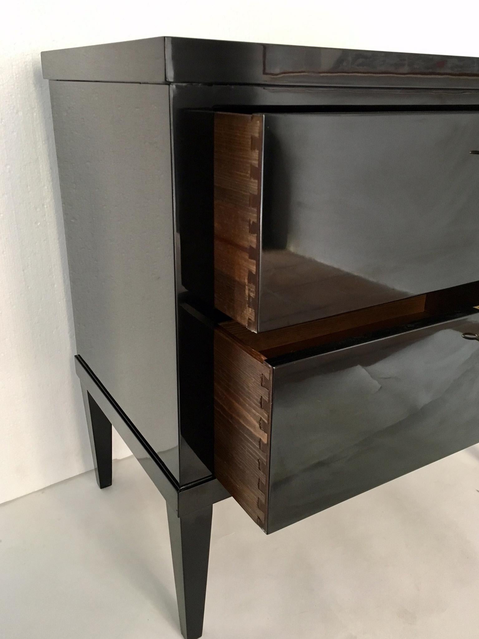Pair of Small Lacquered Commodes or Bedside Tables Biedermeier Style 4