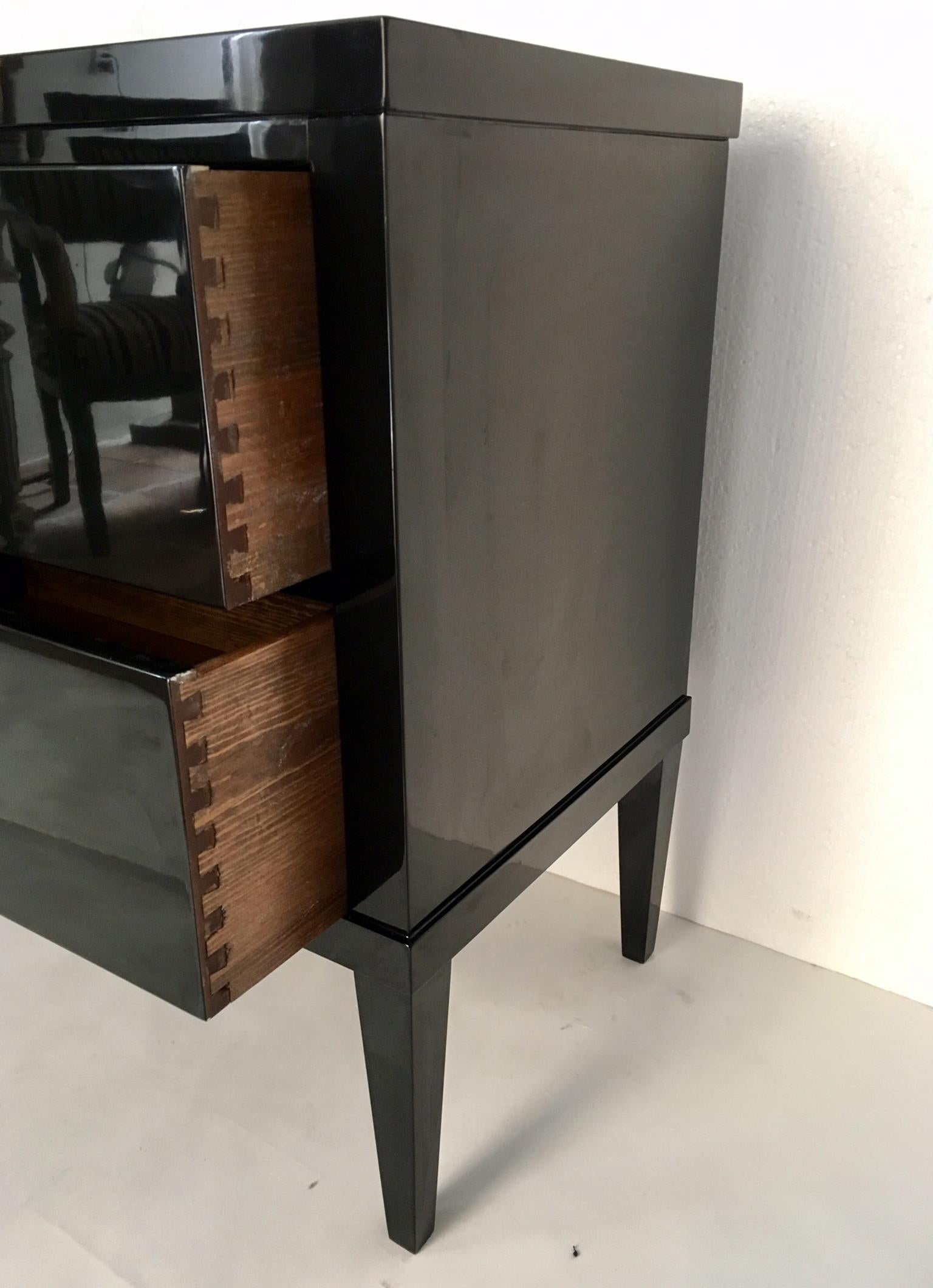 Pair of Small Lacquered Commodes or Bedside Tables Biedermeier Style 5