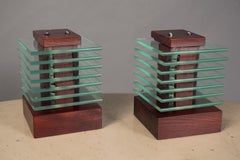 Pair of Small Lamps attributed to DESNY, France, 1980
s