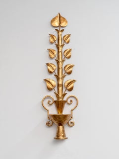 Pair of Antique Gold “Liane” Wall Sconces – Gilbert Poillerat Style