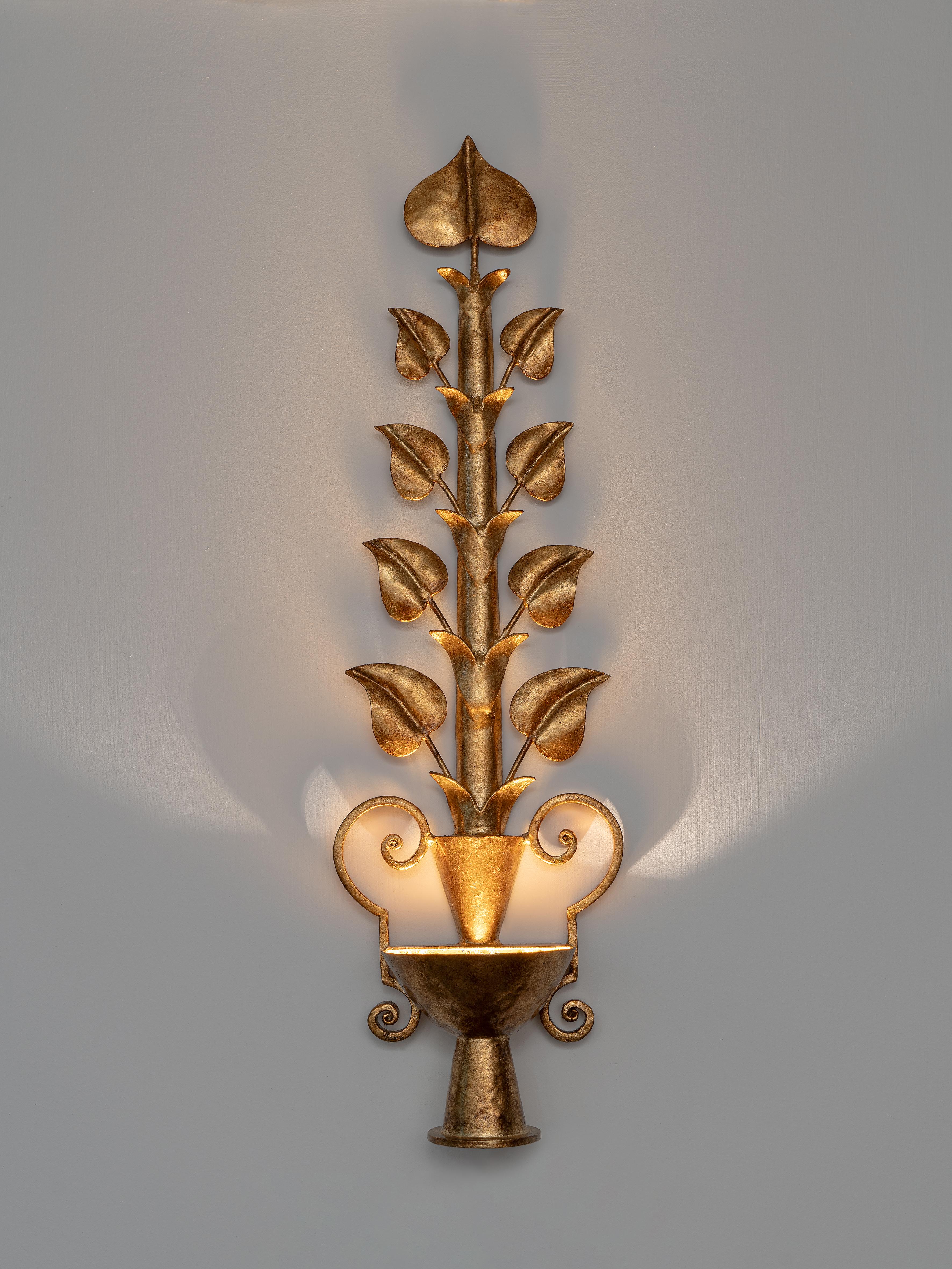 Organico moderno Coppia di piccole lampade da parete 