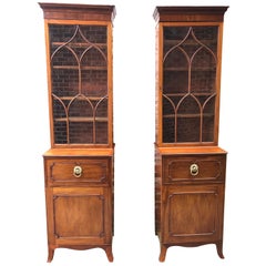 Pair of Small Mahogany Bookcases