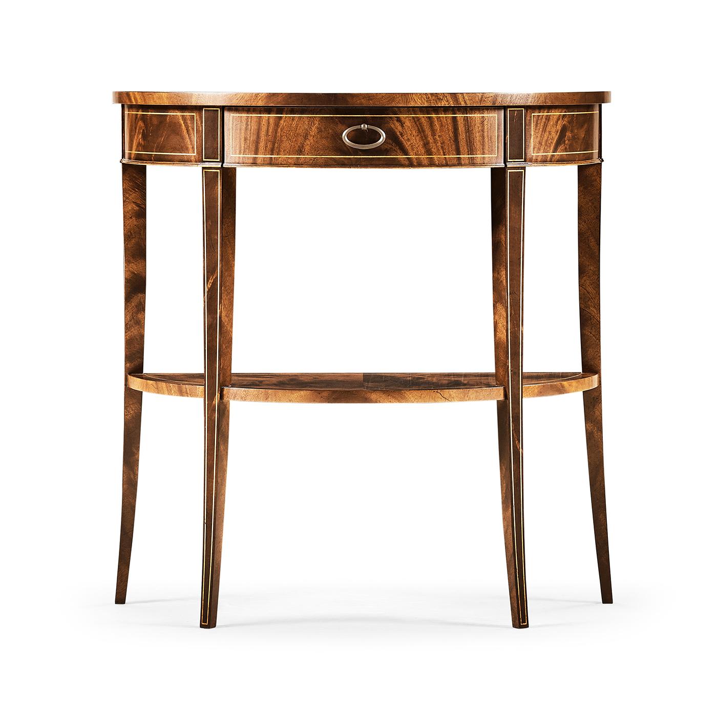George III Pair of Small Mahogany Console Tables For Sale