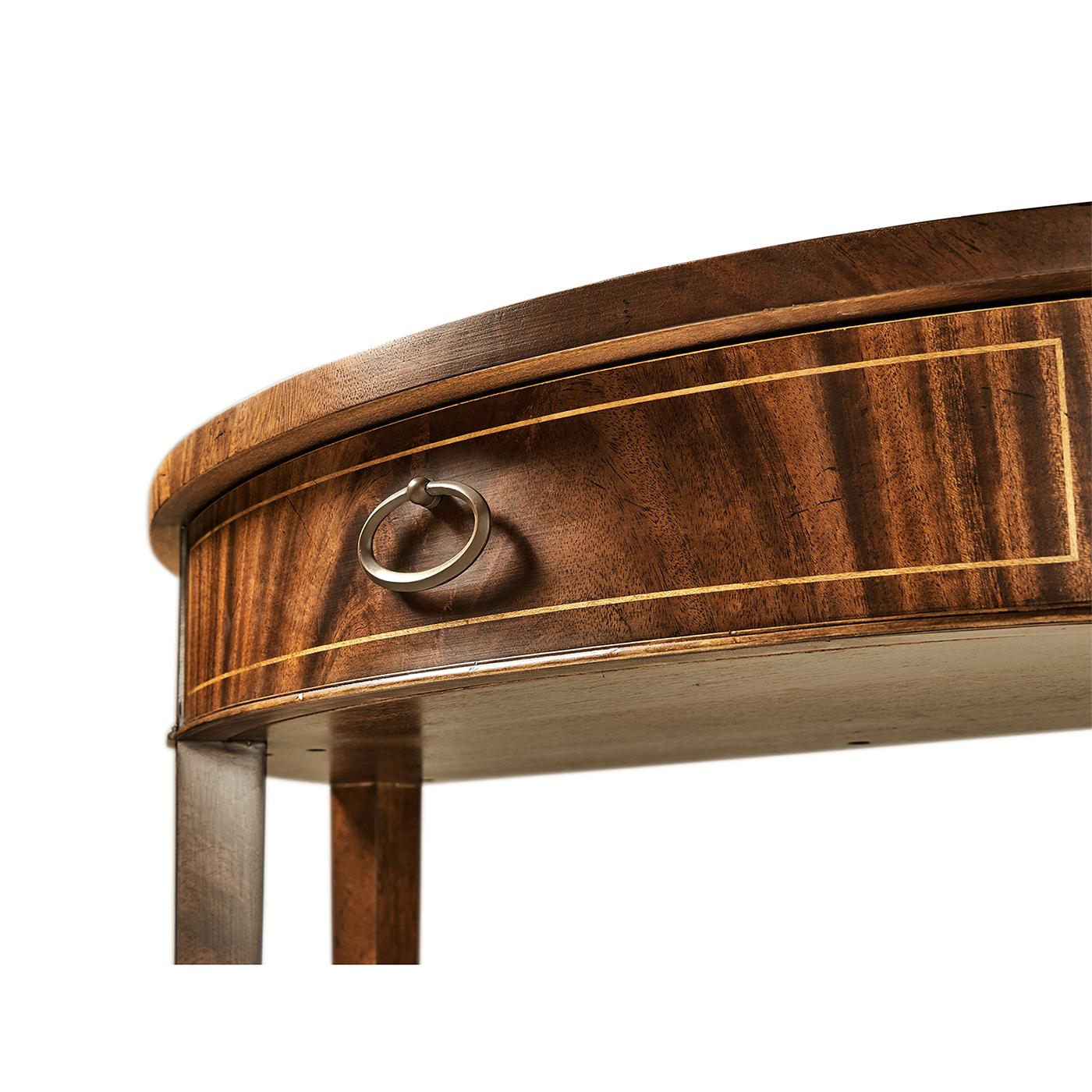 Pair of Small Mahogany Console Tables In New Condition For Sale In Westwood, NJ