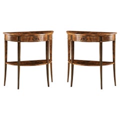 Paire de petites consoles en acajou